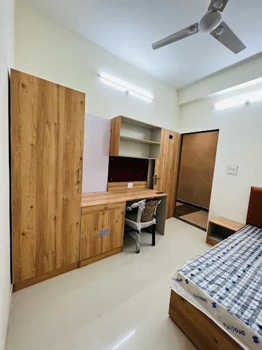 Room with wardrobe